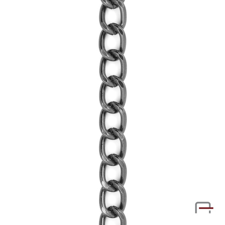 Steel chain 11x8x2 mm black nickel 4114890