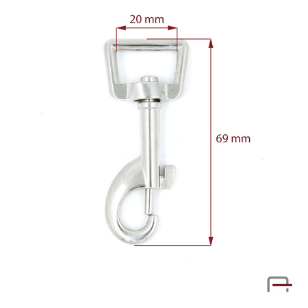 Snap Hook 20 mm nickel 3222710