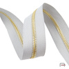 Zipper Tape #5 light gray - gold Y-teeth 4710750/576