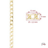 ŁAŃCUCH ALUMINIOWY ZŁOTO 4116050