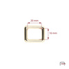 Ramka 20 mm złoto 3605151