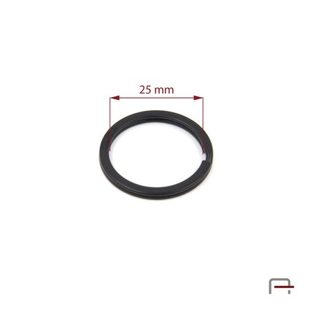 Flat Key Ring 25 mm black matt 42225450